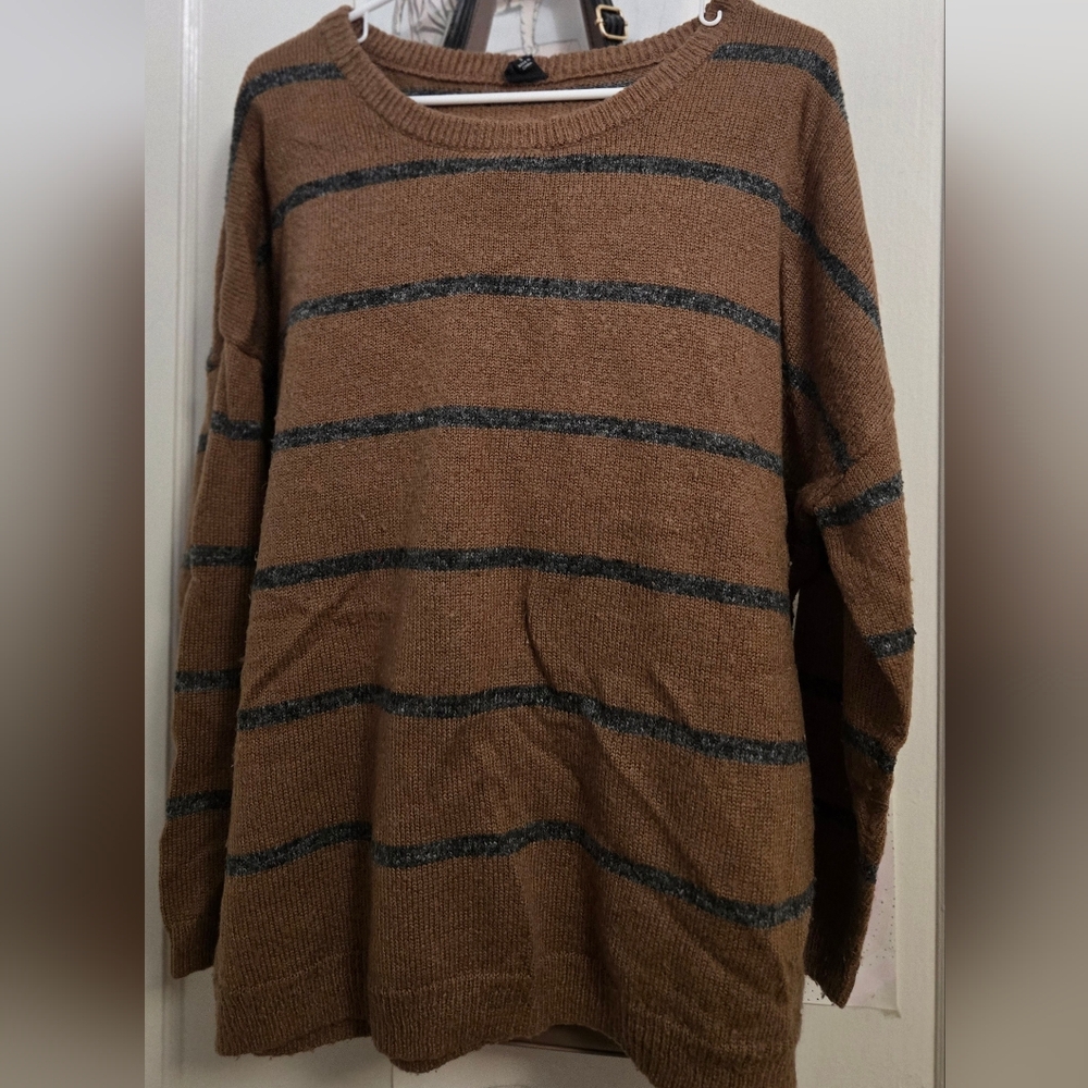 Brown Striped Sweater